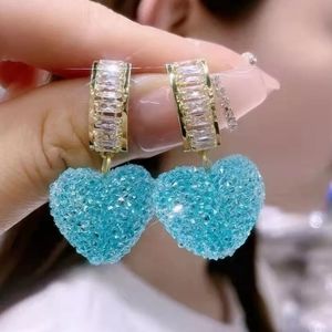 Aqua Heart Earrings 🦋